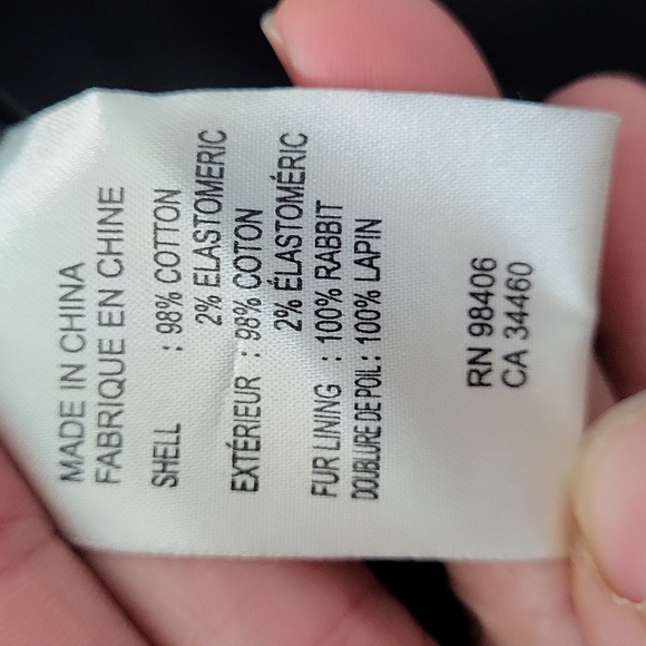 2-in-1 Vintage USA Made Theory Denim Jacket w/ Removable Rabbit Fur Vest - Picture 5 of 8